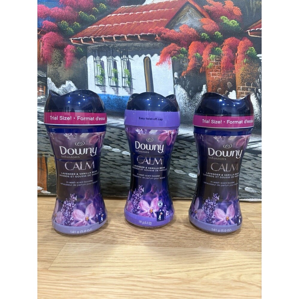 Downy Infusions Calm In-Wash Scent Booster Trial Size 3 Pack Lavender Vanilla